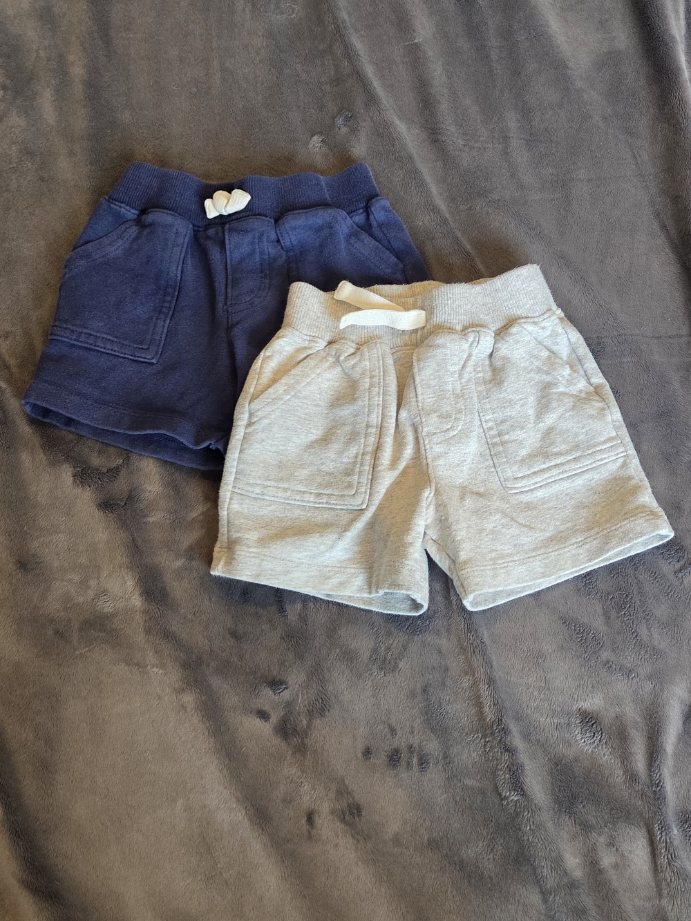 Carter's Baby Cotton Shorts Blue & Gret